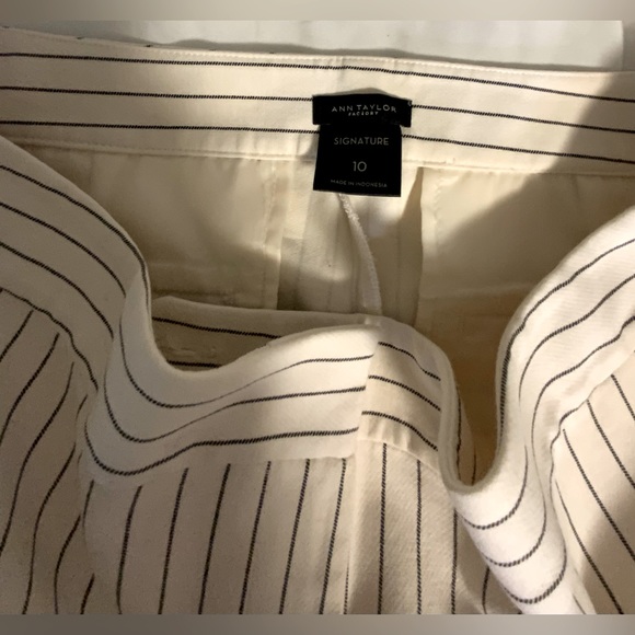 Ann Taylor Factory Signature Ankle Pin Striped Pant - Picture 6 of 9
